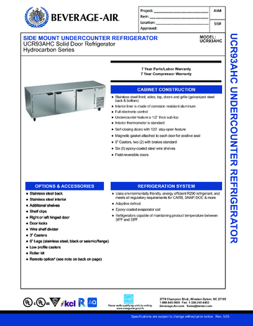 Spec Sheet