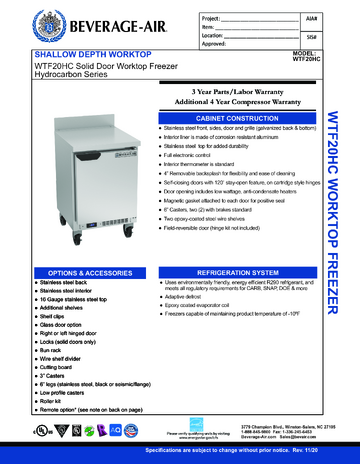 Spec Sheet