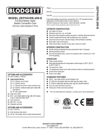 Spec Sheet