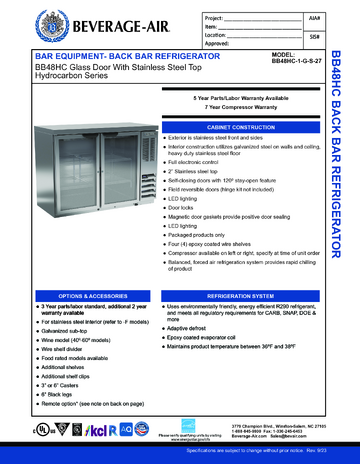 Spec Sheet