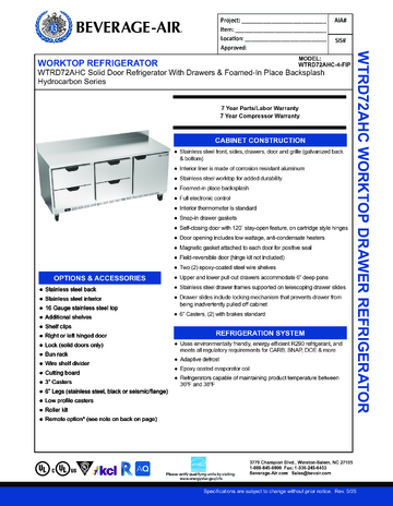 Spec Sheet