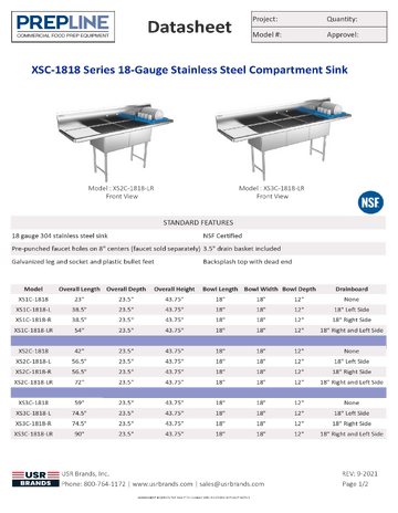 Spec Sheet