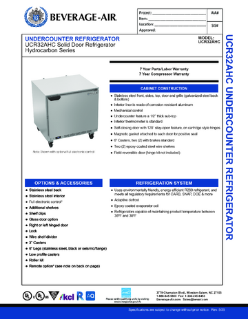 Spec Sheet