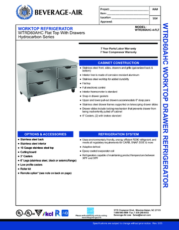 Spec Sheet