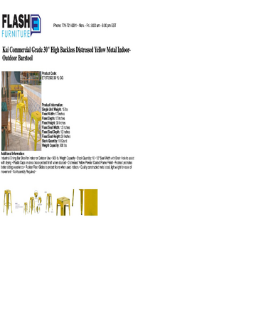 Spec Sheet