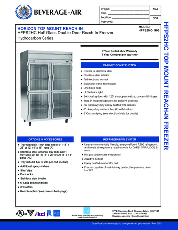 Spec Sheet