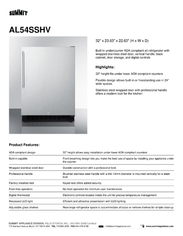 Spec Sheet
