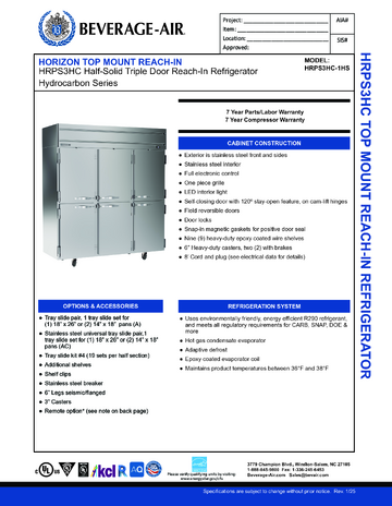Spec Sheet