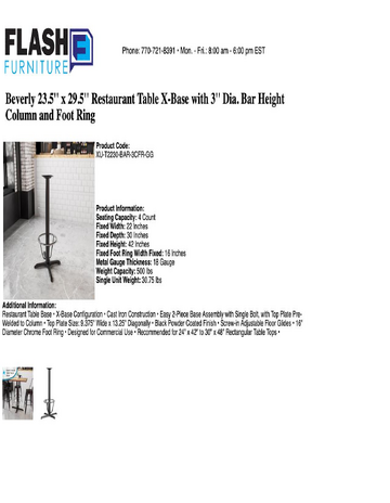 Spec Sheet