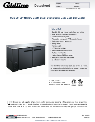 Spec Sheet