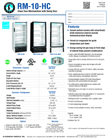 Spec Sheet
