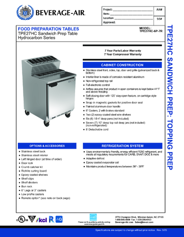 Spec Sheet
