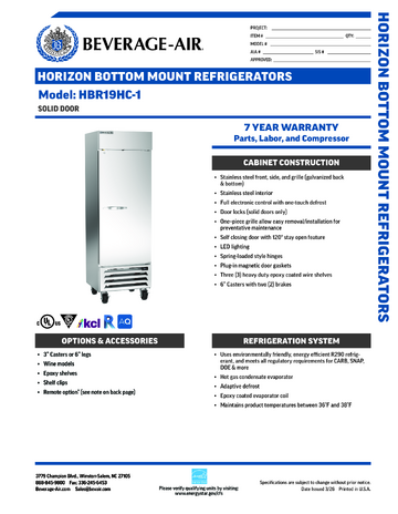Spec Sheet