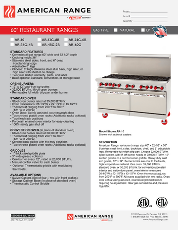 Spec Sheet