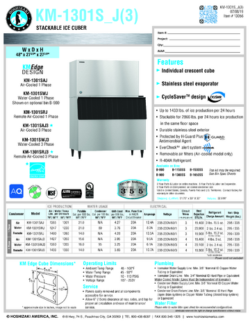 Spec Sheet