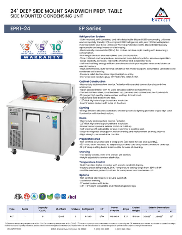 Spec Sheet
