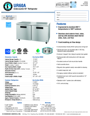 Spec Sheet