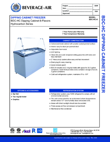 Spec Sheet