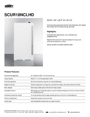 Spec Sheet