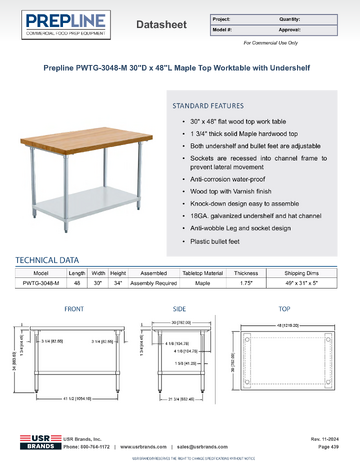 Spec Sheet
