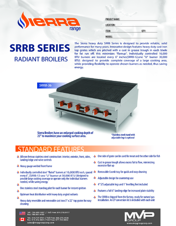 Spec Sheet