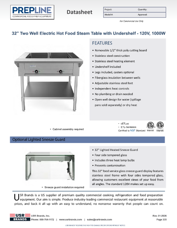 Spec Sheet