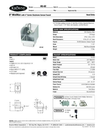 Spec Sheet