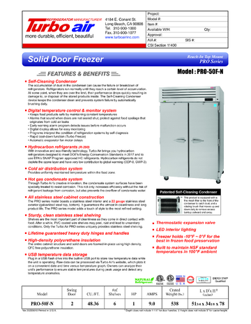 Spec Sheet