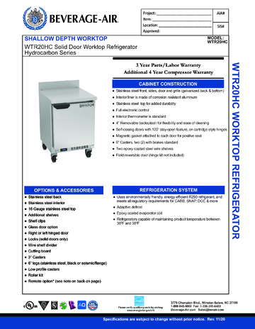 Spec Sheet