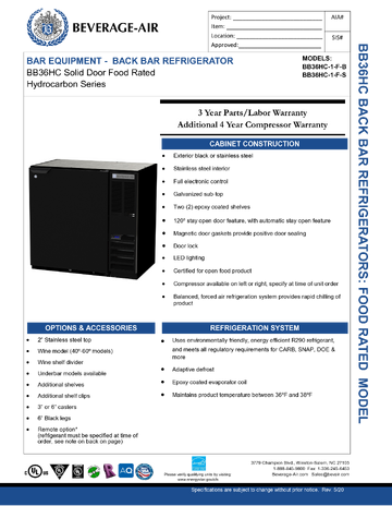 Spec Sheet