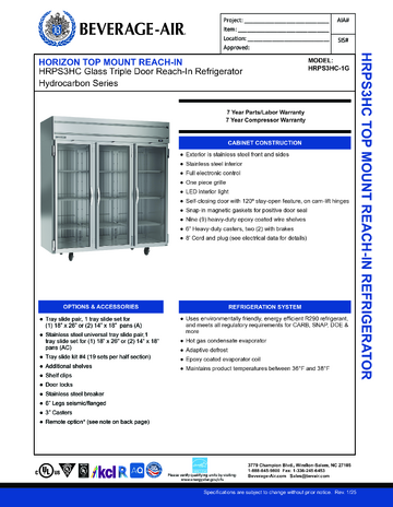 Spec Sheet