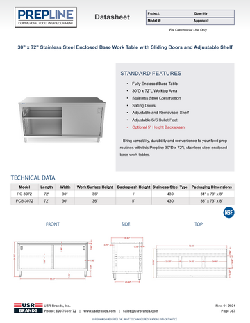 Spec Sheet