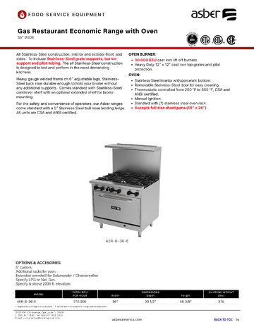 Spec Sheet
