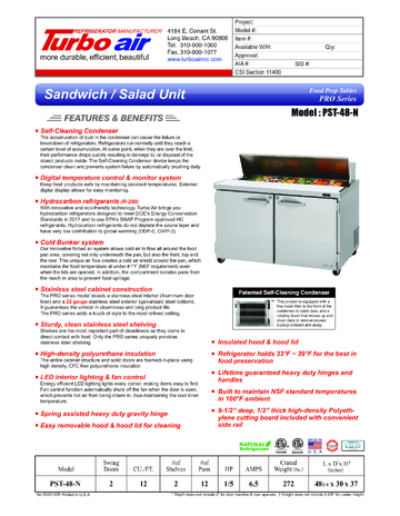 Spec Sheet