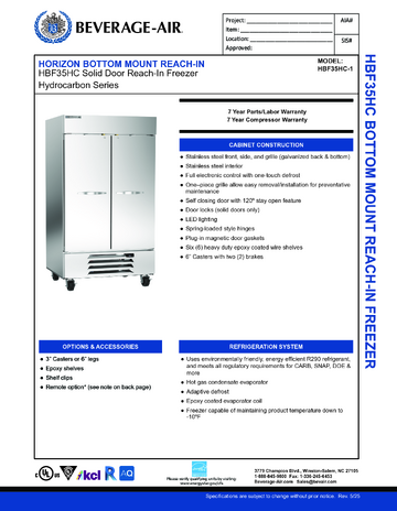 Spec Sheet