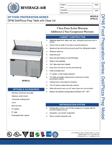Spec Sheet