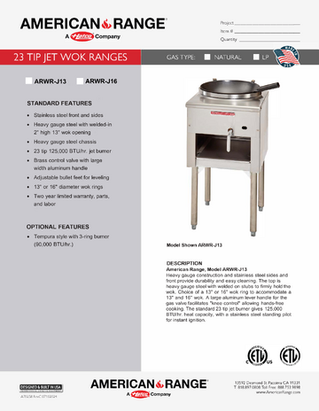 Spec Sheet