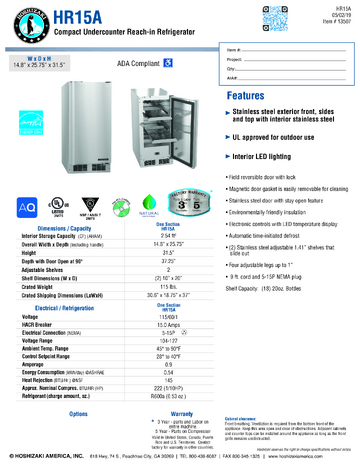 Spec Sheet