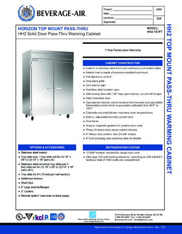 Spec Sheet