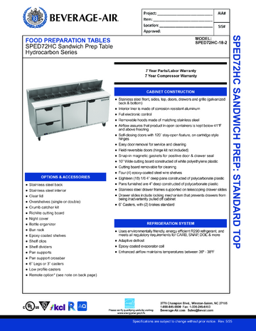Spec Sheet