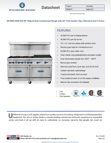 Spec Sheet