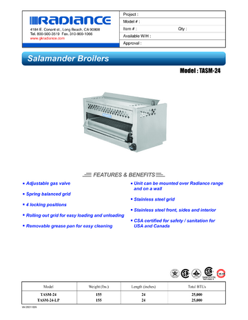 Spec Sheet