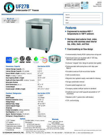 Spec Sheet