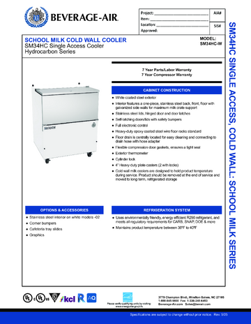 Spec Sheet