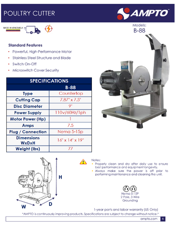 Spec Sheet