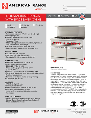 Spec Sheet