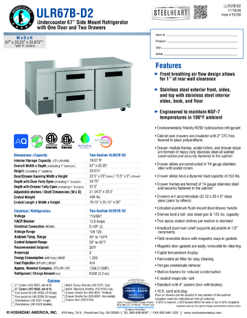 Spec Sheet