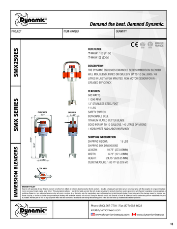 Spec Sheet