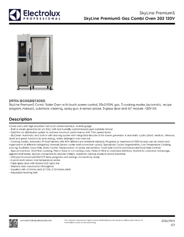 Spec Sheet
