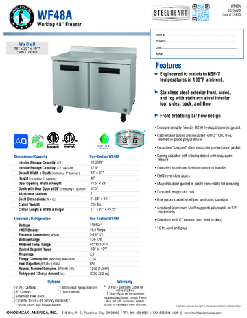 Spec Sheet